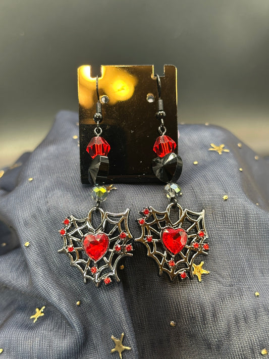 Webbed Heart Earrings pt2
