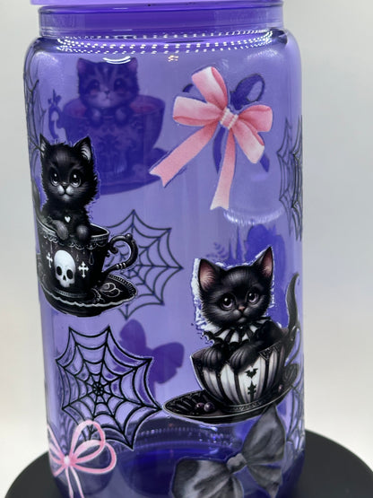 Halloween Kitties in Tea Cups