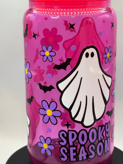 Spooky Season with Bats and Flowers
