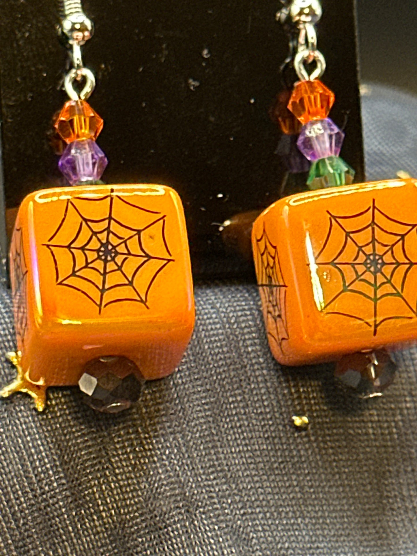 Cubic Web Earrings