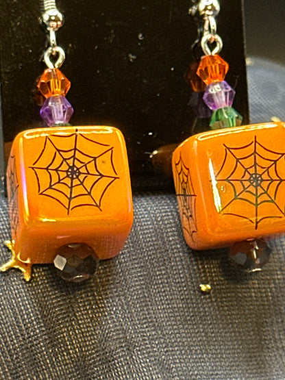 Cubic Web Earrings