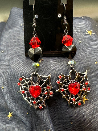 Webbed Heart Earrings pt2