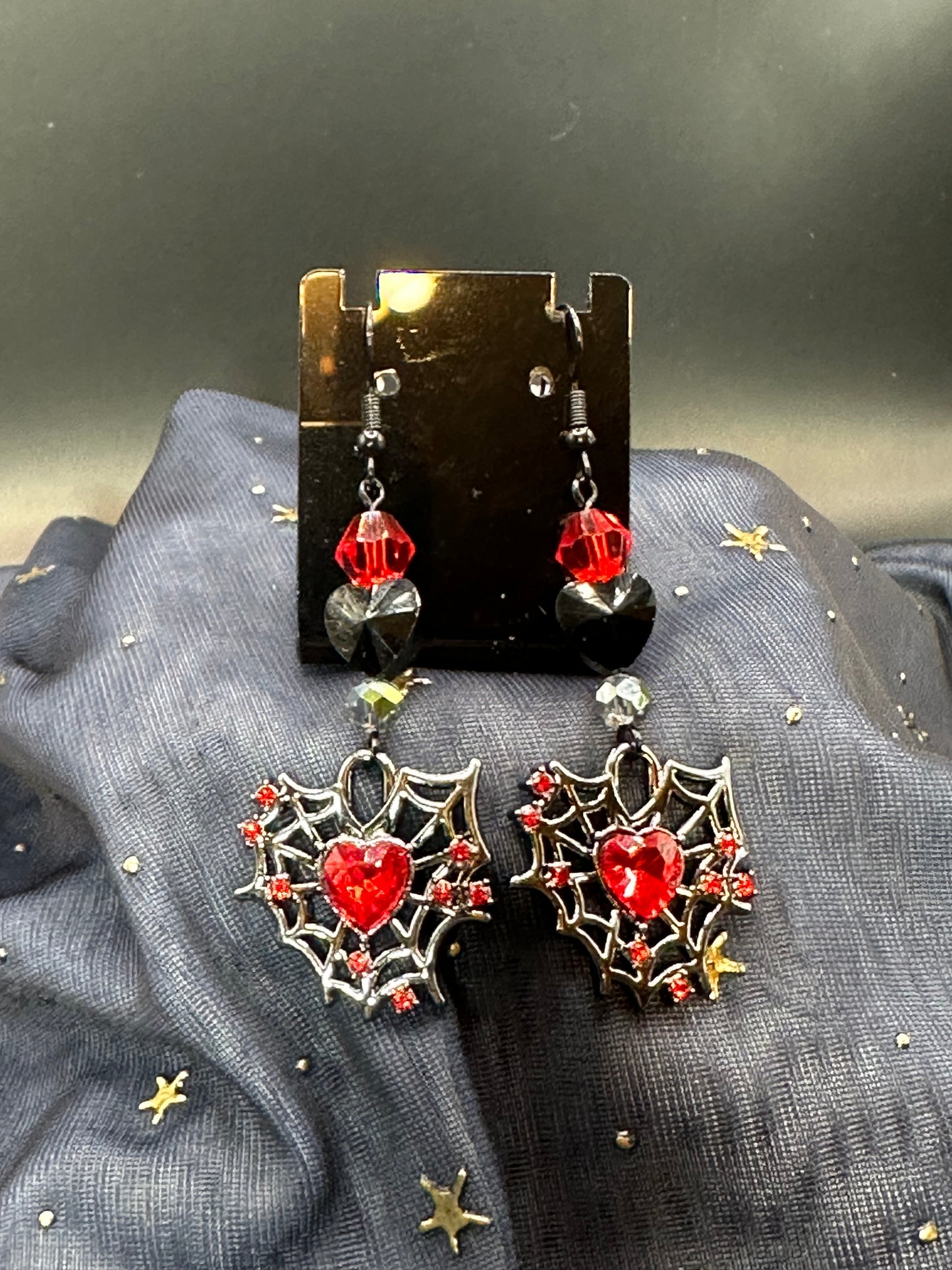 Webbed Heart Earrings pt2