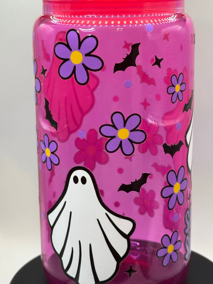 Spooky Season with Bats and Flowers
