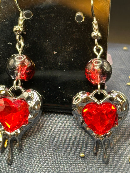 Drip Heart Earrings