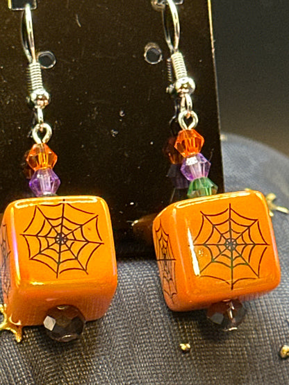Cubic Web Earrings