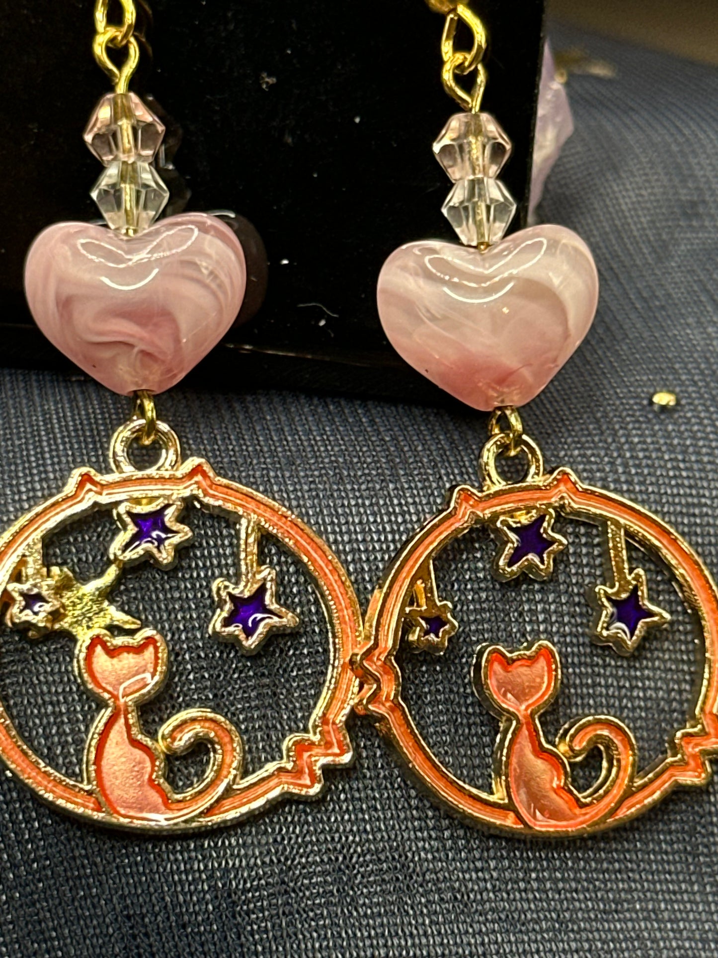 Starry Cat Love Earrings
