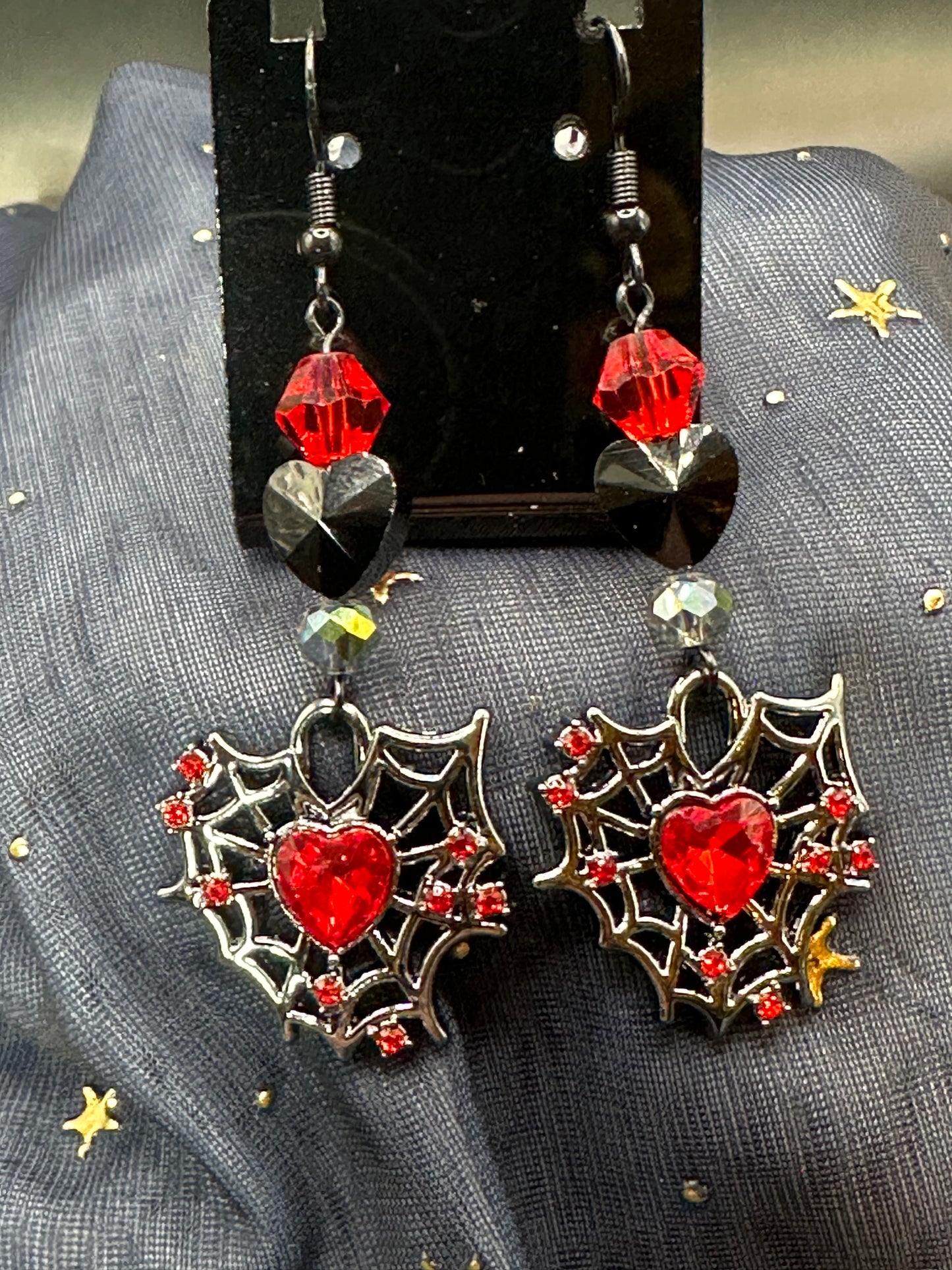 Webbed Heart Earrings pt2