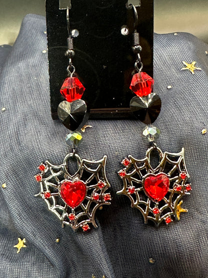 Webbed Heart Earrings pt2