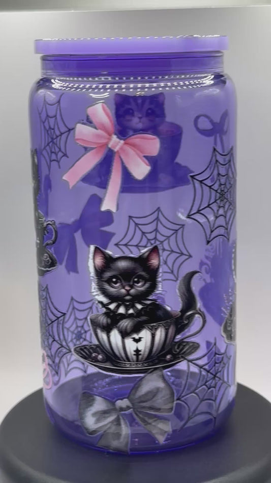 Halloween Kitties in Tea Cups