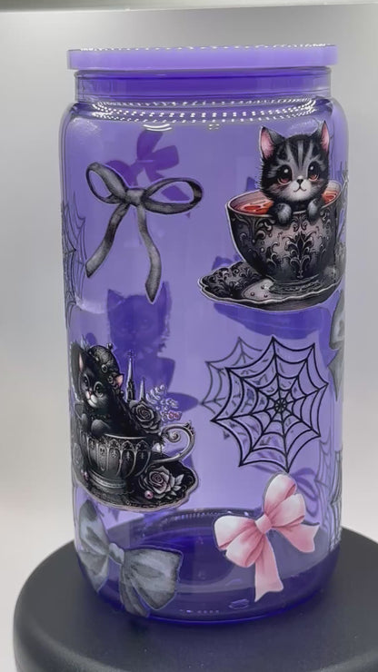 Halloween Kitties in Tea Cups